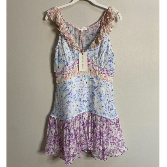 LoveShackFancy Sweet Kisses Seneca Print Fit & Flare Dress Size 6 - Picture 6 of 16